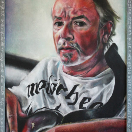 Portrait of Steve Kilbey from The Church, pastel on paper, Michael Knight, 2016.