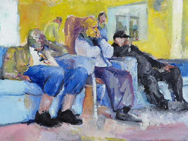 The Common Room at Royal Avenue. Figurative painting.