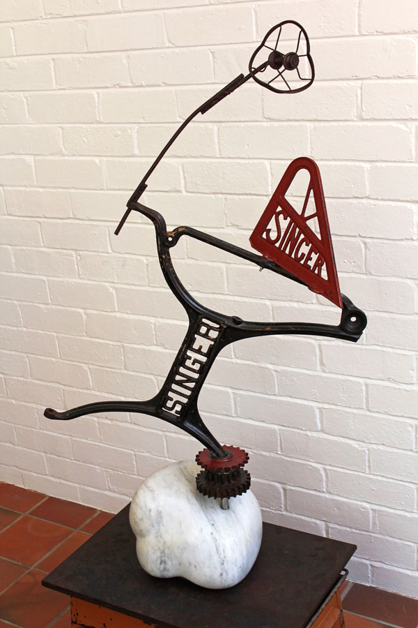 Marble and scrap metal sculpture by Michael Knight, Australia